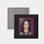 Kamala Harris 2024 Kamala Harris für Magnet (Vorderseite/Rückseite)