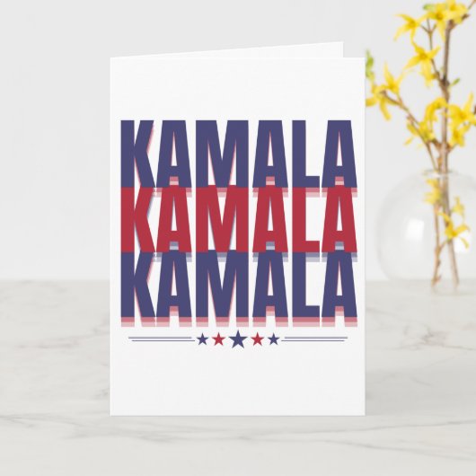 Kamala Harris 2024 Karte (Gelbe Blume)