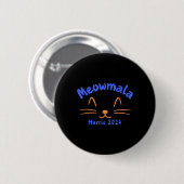 Kamala Harris 2024 Katze Lady for Kamala Funny Cat Button (Vorne & Hinten)