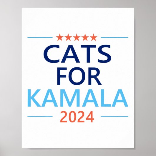 Kamala Harris 2024 Kinderlose Katze Lady Jd Vance Poster (Vorne)
