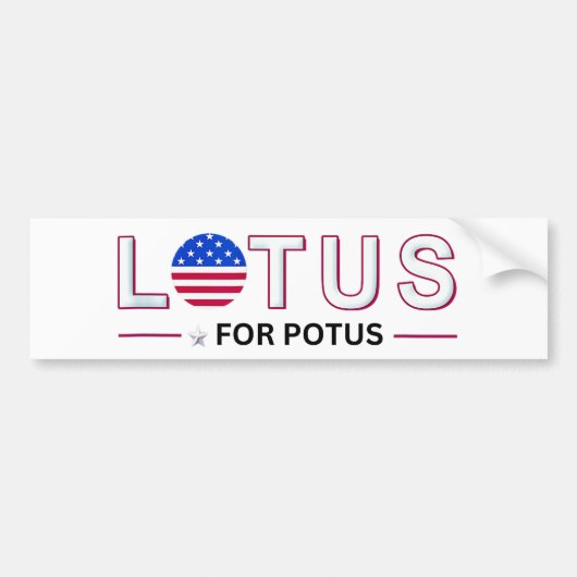 Kamala Harris 2024 Lotus for Potus Autoaufkleber (Vorne)