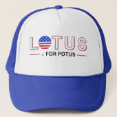 Kamala Harris 2024 Lotus for Potus Truckerkappe (Vorderseite)