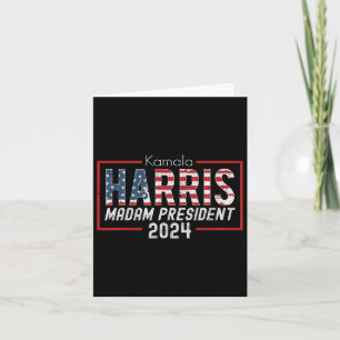 Kamala Harris 2024 Madam President Wahl Kostüm Karte