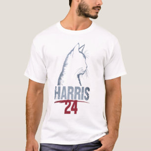 Kamala Harris 2024 Mit Harris 47 geschwungener Fon T-Shirt