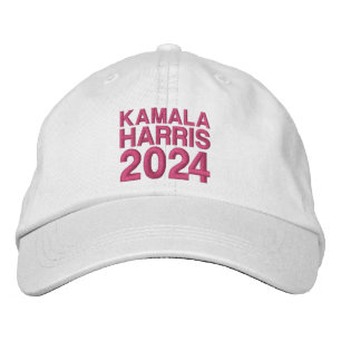 Kamala Harris 2024 moderne Hot-Pink-Typografie Bestickte Baseballkappe
