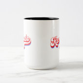 Kamala Harris 2024 Niedlich 2024 Wahl Hot Pink Zweifarbige Tasse (Mittel)