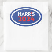 Kamala Harris 2024 Ovaler Aufkleber (Tasche)