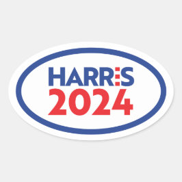 Kamala Harris 2024 Ovaler Aufkleber