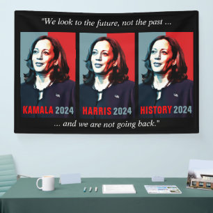 Kamala Harris 2024 Pop Art Nicht zurückgehen Banner
