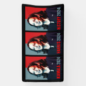 Kamala Harris 2024 Pop Kunstgeschichte im Freien Banner (Vertikal)