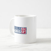 Kamala Harris 2024 Präsident American Flag Vintag Kaffeetasse (Vorderseite Links)