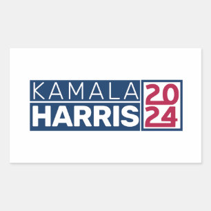 Kamala Harris 2024 Präsident Amerikanische Flagge Rechteckiger Aufkleber