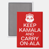 Kamala Harris 2024 Präsident Behalt Calm Carry on Magnet (Vorderseite/Rückseite)