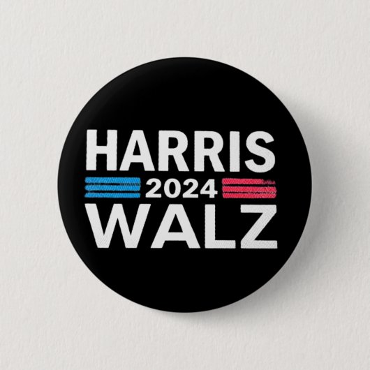 Kamala Harris 2024 Präsident Comma La Funny Hat Button (Vorderseite)