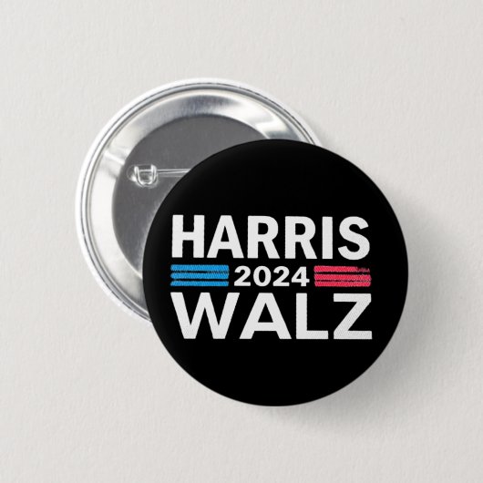 Kamala Harris 2024 Präsident Comma La Funny Hat Button (Vorne & Hinten)