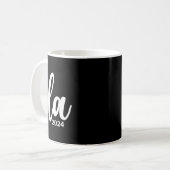Kamala Harris 2024 Präsident Comma La Funny Kaffeetasse (Vorderseite Links)