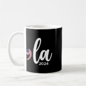 Kamala Harris 2024 Präsident Comma La Funny Kaffeetasse (Links)