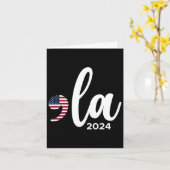 Kamala Harris 2024 Präsident Comma La Funny Karte (Gelbe Blume)