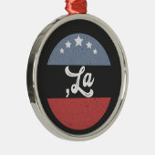 Kamala Harris 2024 Präsident Comma La Funny Ornament Aus Metall (Rechts)