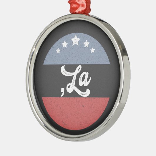 Kamala Harris 2024 Präsident Comma La Funny Ornament Aus Metall (Links)