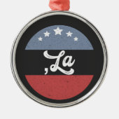 Kamala Harris 2024 Präsident Comma La Funny Ornament Aus Metall (Vorne)