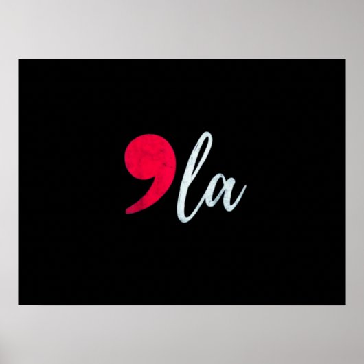 Kamala Harris 2024 Präsident Comma La Funny Poster (Vorne)