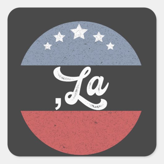 Kamala Harris 2024 Präsident Comma La Funny Quadratischer Aufkleber (Vorderseite)