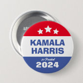Kamala Harris 2024 Präsident für Volksabstimmung Button (Vorne & Hinten)