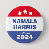 Kamala Harris 2024 Präsident für Volksabstimmung Button (Vorderseite)