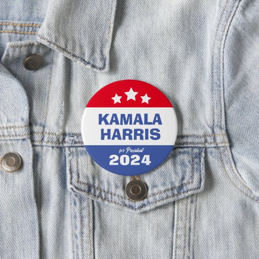 Kamala Harris 2024 Präsident für Volksabstimmung Button (Beispiel)