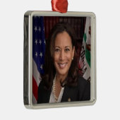 Kamala Harris 2024 Präsidentenverzierung Ornament Aus Metall (Rechts)