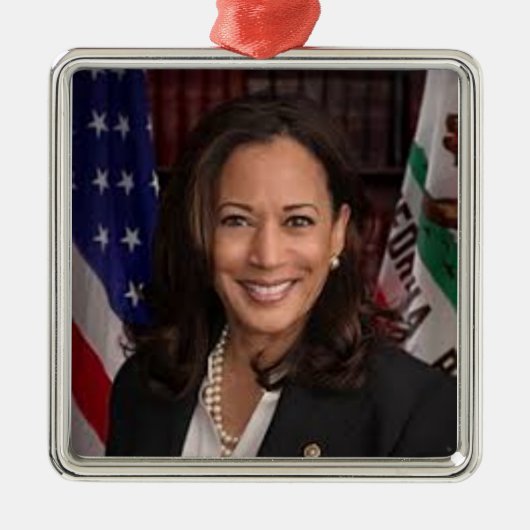 Kamala Harris 2024 Präsidentenverzierung Ornament Aus Metall (Vorne)