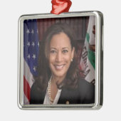 Kamala Harris 2024 Präsidentenverzierung Ornament Aus Metall (Links)
