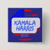 Kamala Harris 2024. Quadrat Button (Vorderseite)