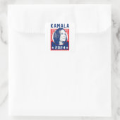 Kamala Harris 2024 Quadratischer Aufkleber (Tasche)