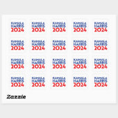 Kamala Harris 2024 Quadratischer Aufkleber (Blatt)