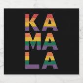 Kamala Harris 2024 Rainbow Flag Gay Pride LGBT Bierflaschenetikett (Einzelnes Label)