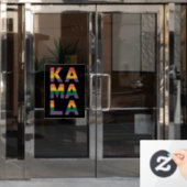 Kamala Harris 2024 Rainbow Flag Gay Pride LGBT Fensteraufkleber (Büro Tür)