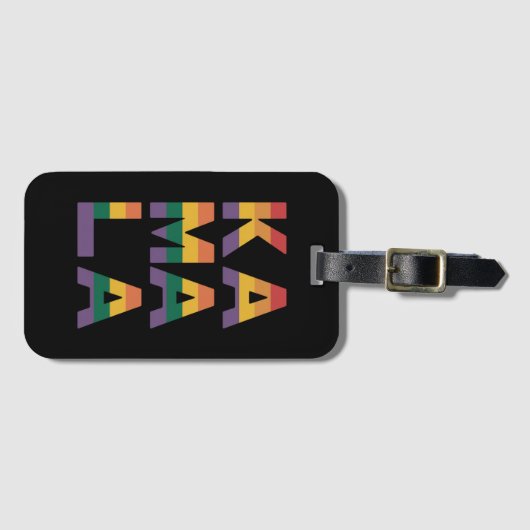 Kamala Harris 2024 Rainbow Flag Gay Pride LGBT Gepäckanhänger (Vorderseite (Horizontal))