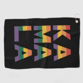 Kamala Harris 2024 Rainbow Flag Gay Pride LGBT Golfhandtuch (Horizontal)