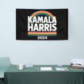 Kamala Harris 2024 Rainbow Gay Pride LGBT Election Banner (Messeveranstaltung)