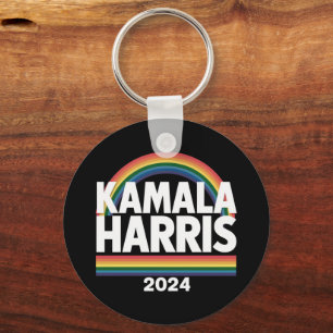 Kamala Harris 2024 Rainbow Gay Pride LGBT Election Schlüsselanhänger