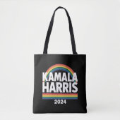 Kamala Harris 2024 Rainbow Gay Pride LGBT Election Tasche (Vorderseite)