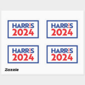 Kamala Harris 2024 Rechteckiger Aufkleber (Blatt)