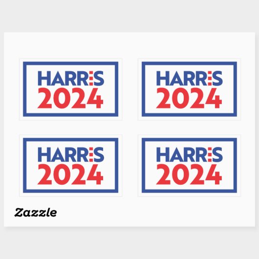 Kamala Harris 2024 Rechteckiger Aufkleber (Blatt)