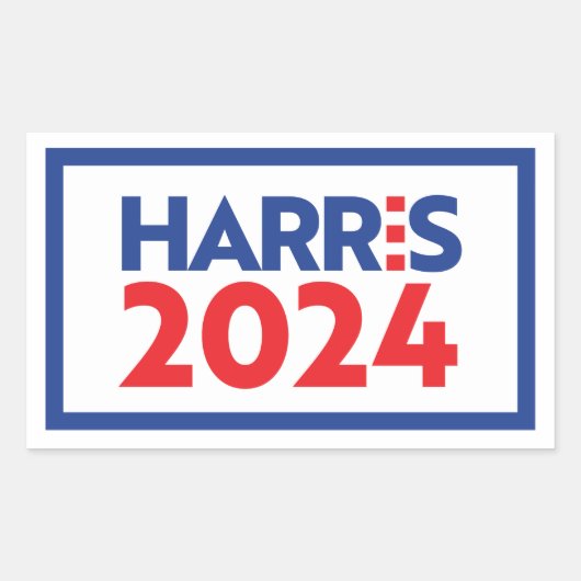 Kamala Harris 2024 Rechteckiger Aufkleber (Vorderseite)
