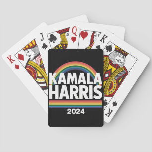 Kamala Harris 2024 Regenbogen Schwulen Stolz LGBT Spielkarten