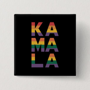 Kamala Harris 2024 Regenbogenflagge Gay Pride LGBT Button