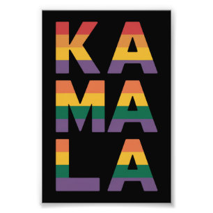 Kamala Harris 2024 Regenbogenflagge Gay Pride LGBT Fotodruck