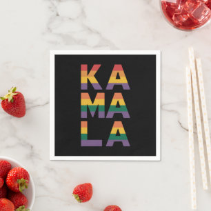 Kamala Harris 2024 Regenbogenflagge Gay Pride LGBT Serviette